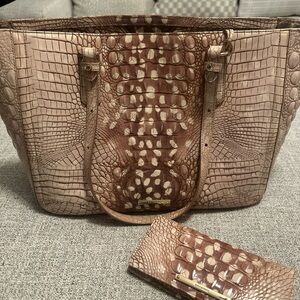 BRAHMIN Doe Ombre Melbourne Collection BUNDLE SET OF 2 Ashlee & Ady Wallet